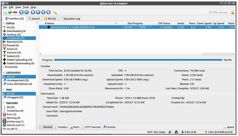 qBittorrent – uTorrent alternative for Monterey – highlights: